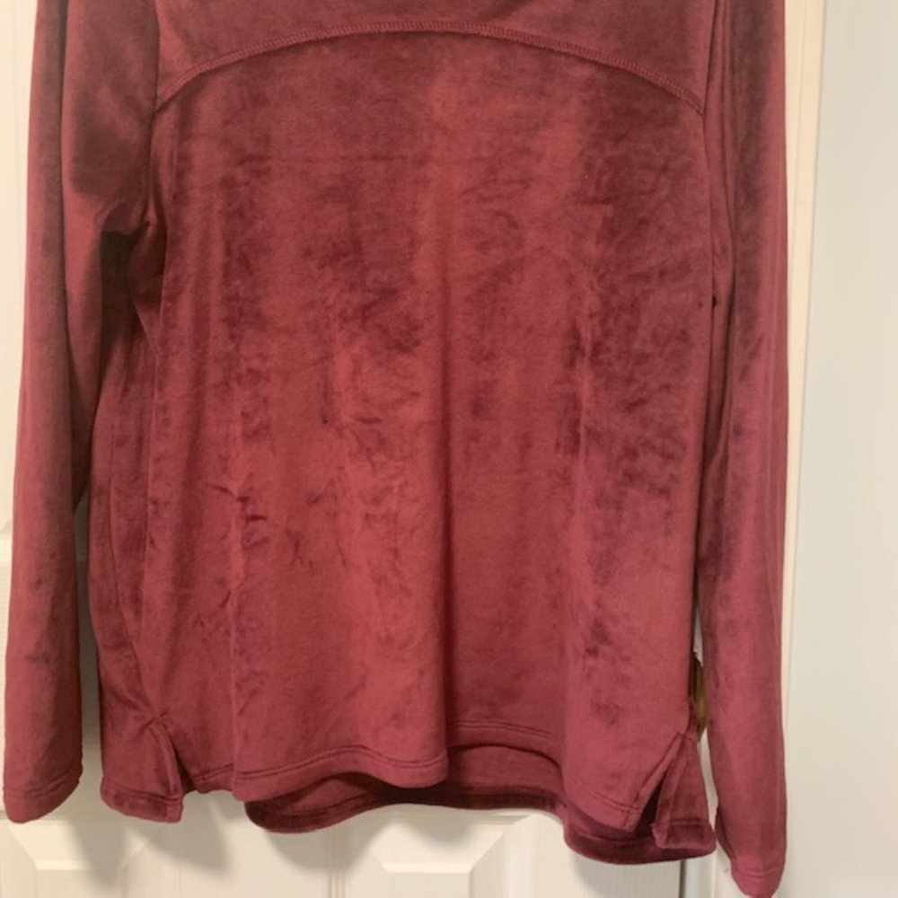 LegEnd Cowl Neck Velour Pullover - Picture 3 of 5